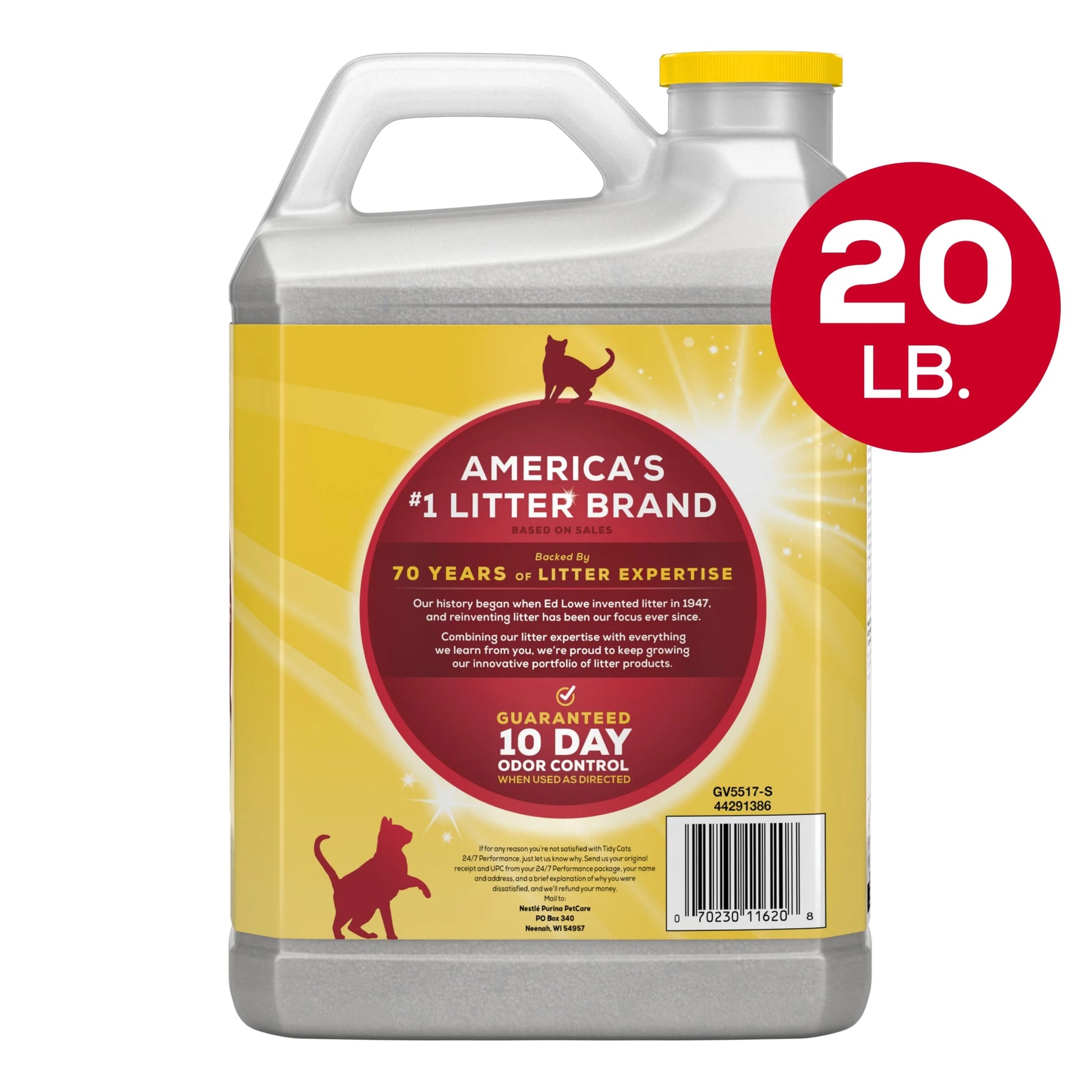 Purina  24/7 Performance Arena Aglomerante Cat, Aroma a Ropa Limpia, Garrafa De 20 Lb